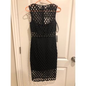 Missguided black see-through dress